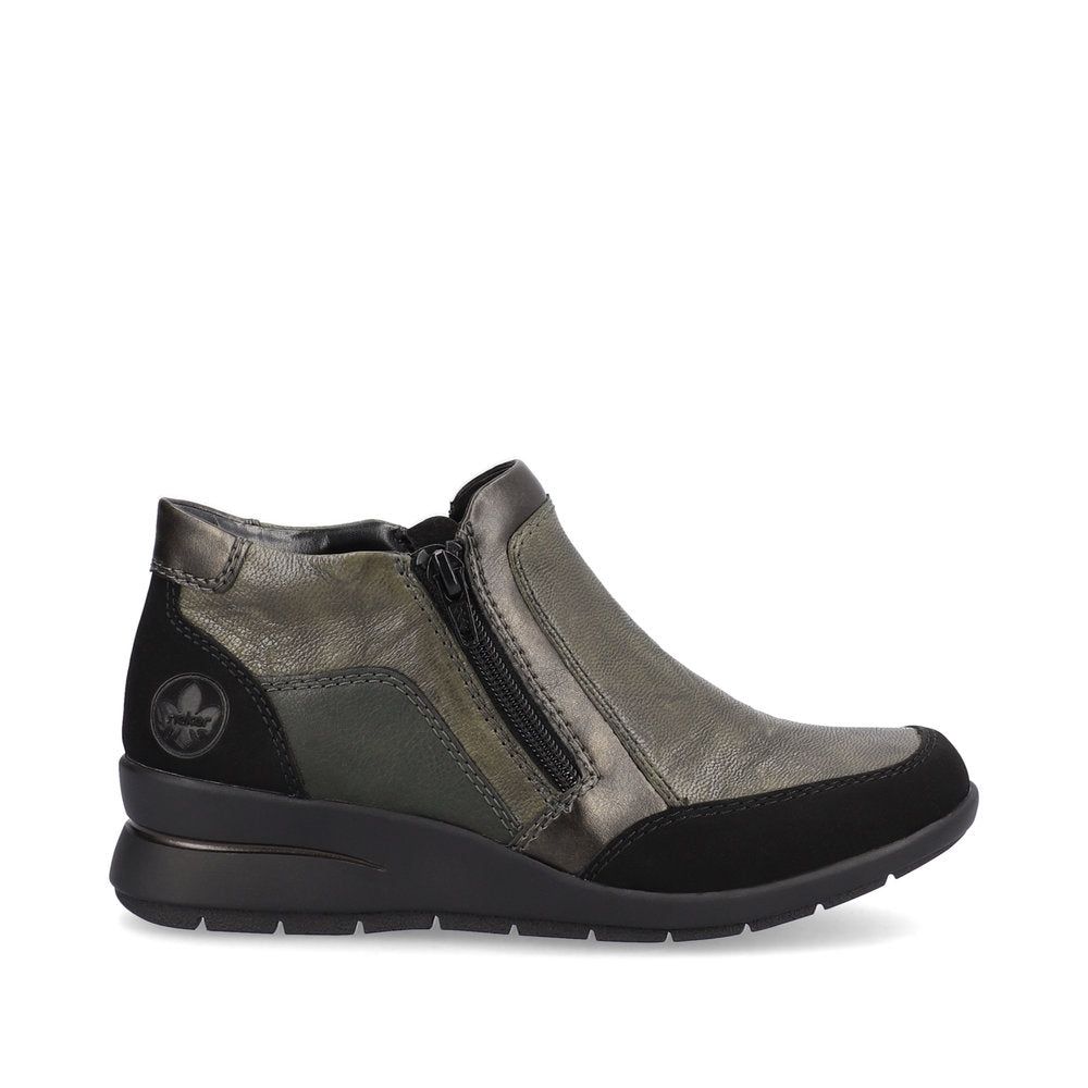Rieker L4851-52 Dagmar Black/Ivy/Antique/Forest Boots