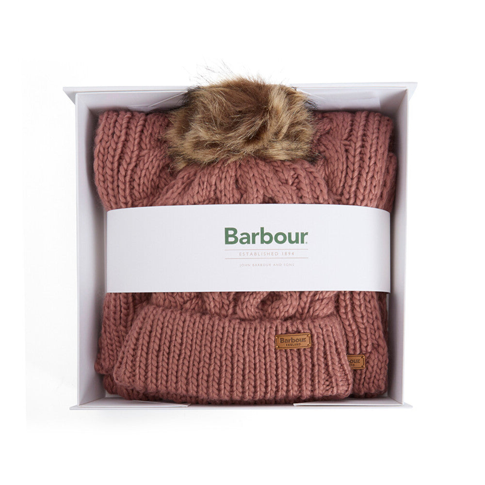 Barbour Penshaw Arabesque Beanie & Scarf Set