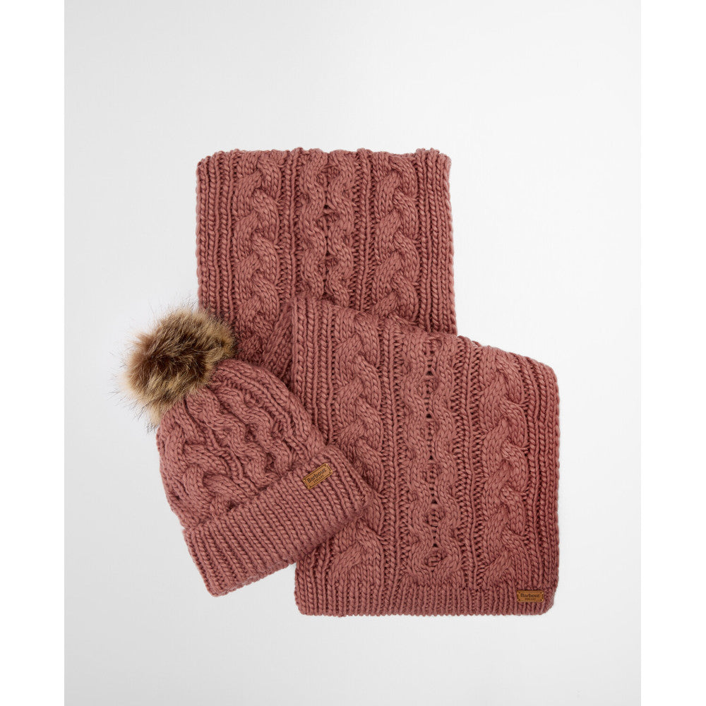 Barbour Penshaw Arabesque Beanie & Scarf Set