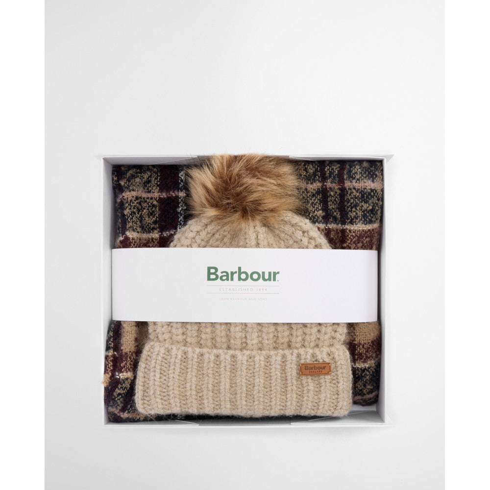 Barbour Saltburn Gardenia Tartan Beanie