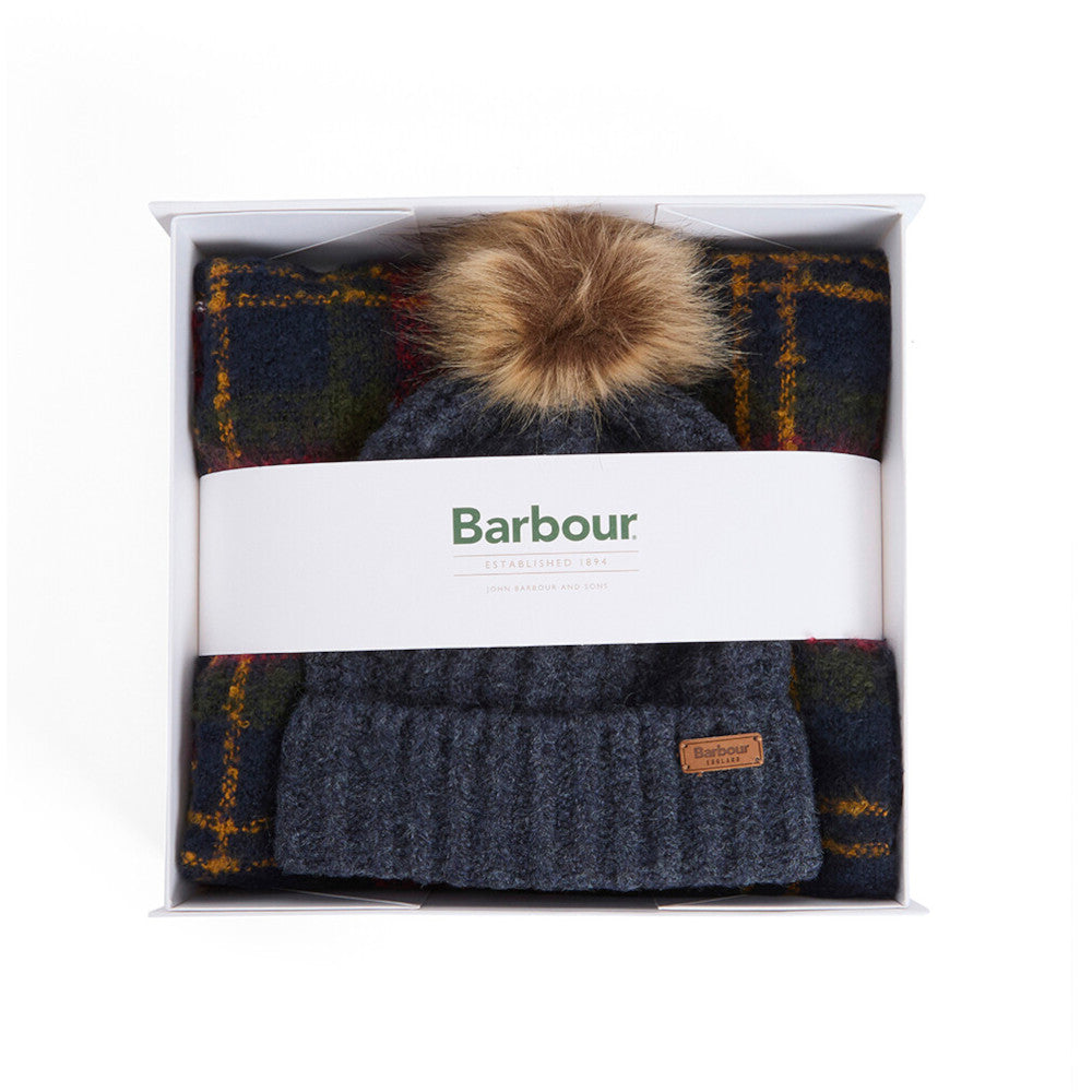 Barbour Saltburn Winterb Beanie & Scarf Set