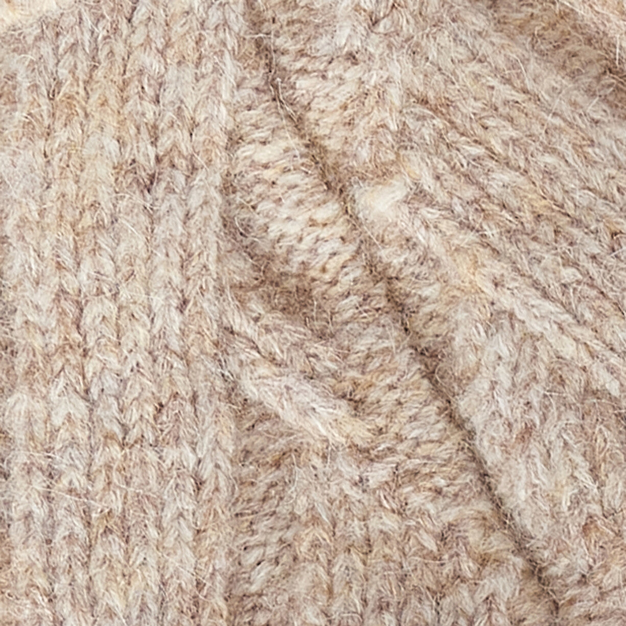 Barbour Dace Cable Knit Sand Beige Beanie & Scarf Set