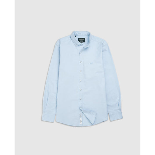 Rodd & Gunn Gunn Oxford Blue Powder Long Sleeve Shirt