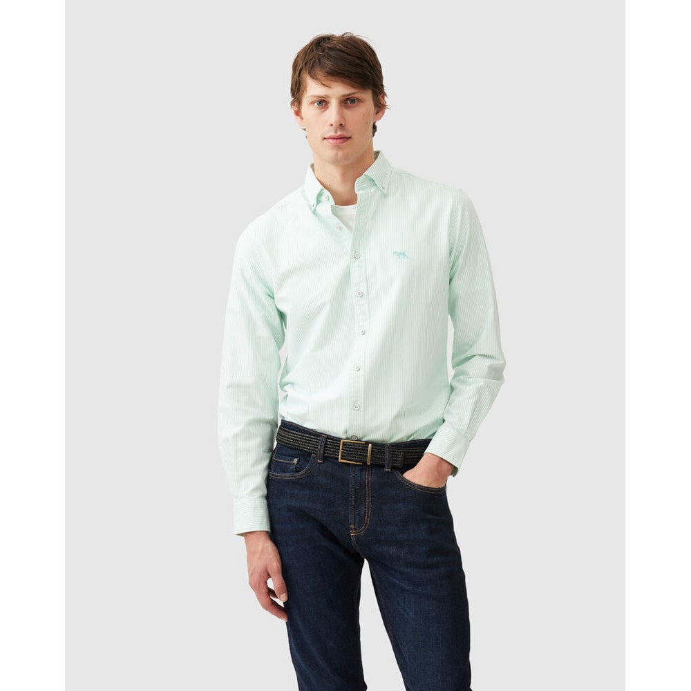 Rodd & Gunn Gunn Spearmint Oxford Stripe Casual Shirt