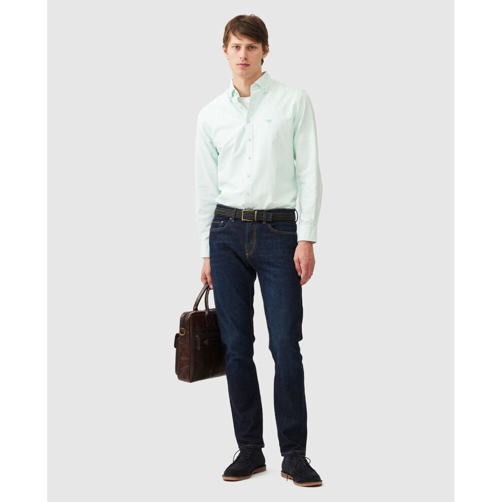Rodd & Gunn Gunn Spearmint Oxford Stripe Casual Shirt