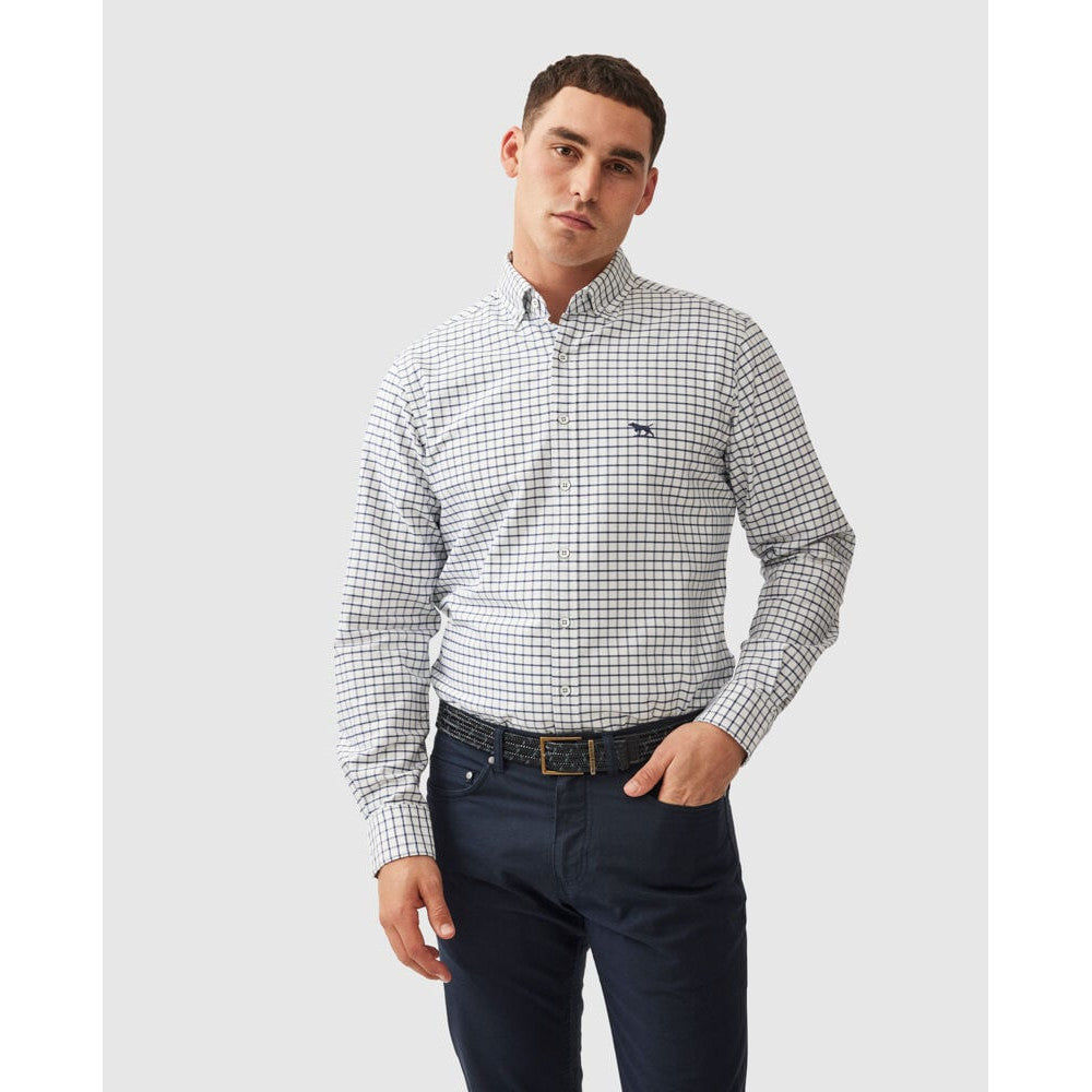 Rodd & Gunn Gunn Check Navy Oxford Shirt