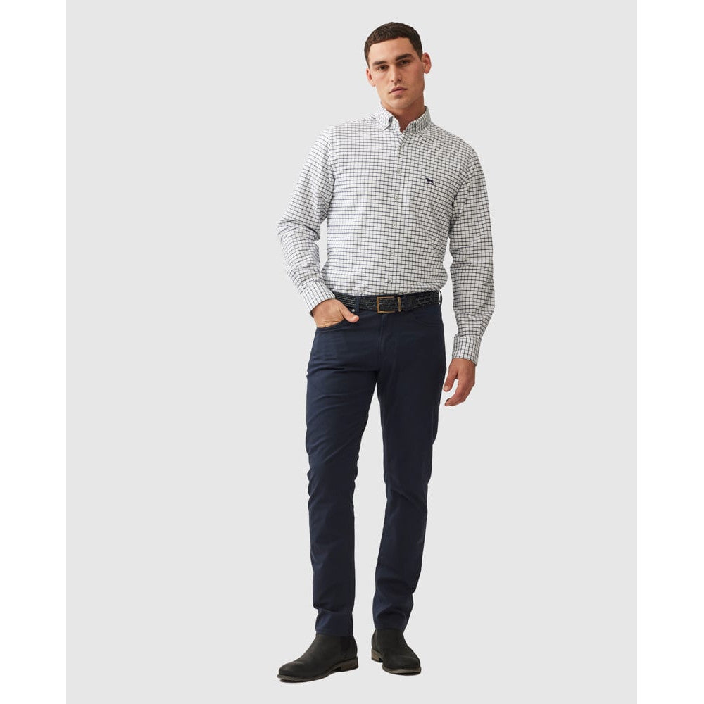 Rodd & Gunn Gunn Check Navy Oxford Shirt