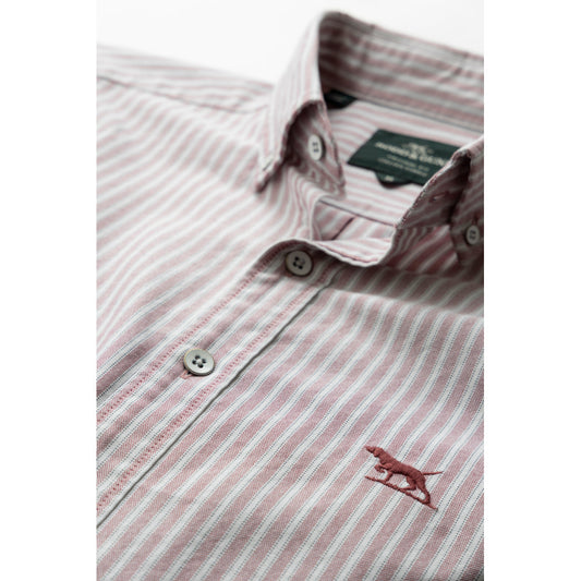 Rodd & Gunn Gunn Oxford Stripe 4 Poppy Casual Shirt