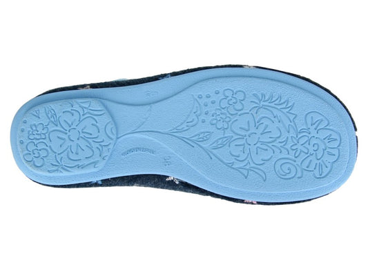 Wallace LS193C Blue Floral Slippers