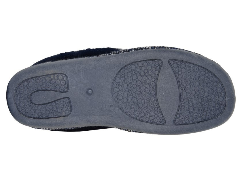 Wallace LS195C Navy Floral Slippers