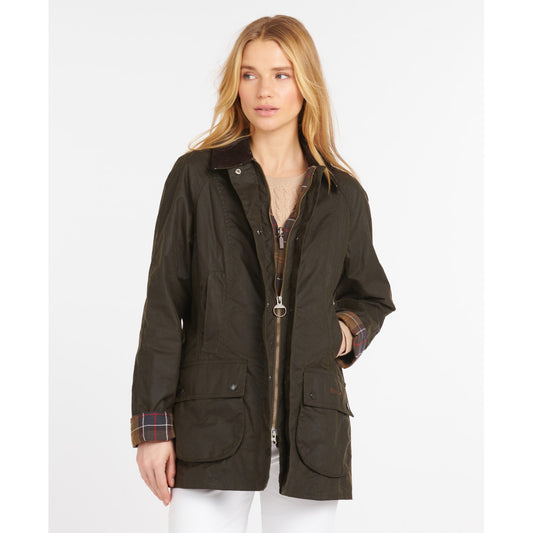 Barbour Classic Beadnell Olive Wax Jacket