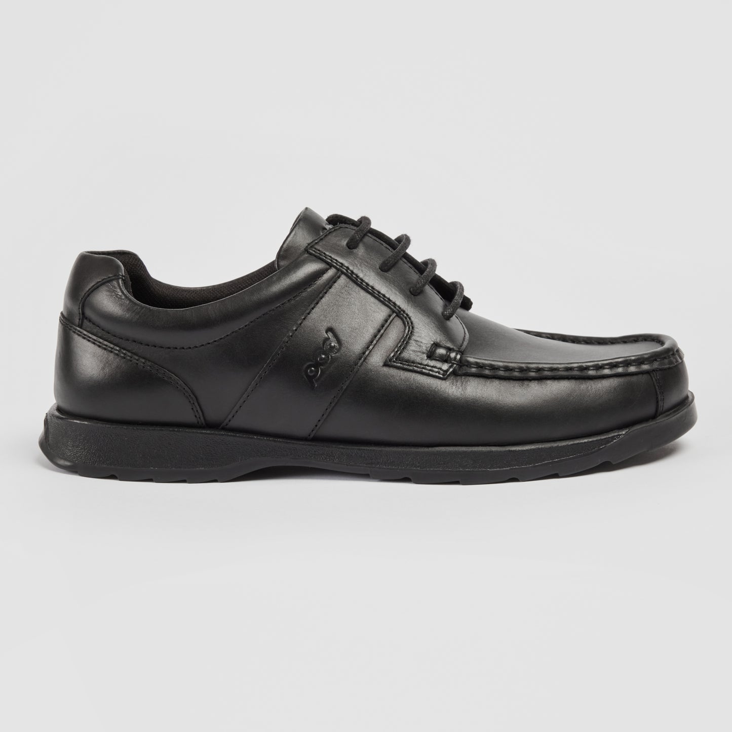 Pod Logan Black Lace Up School Shoes