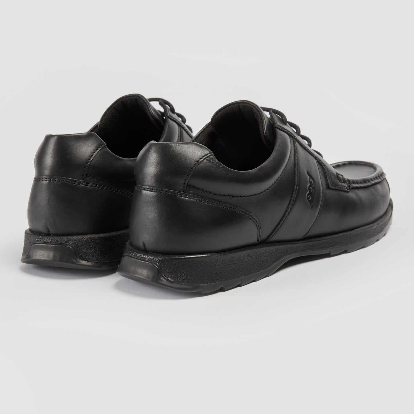 Pod Logan Black Lace Up School Shoes