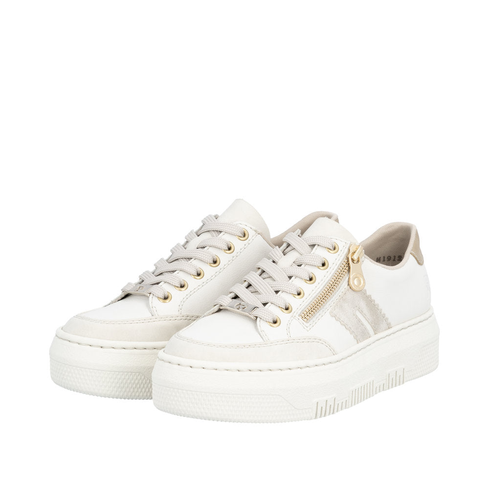 Rieker M1912-80 Off White Cream Trainers