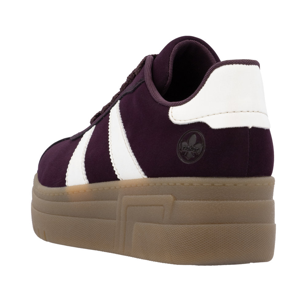 Rieker M7601-30 Wine Offwhite Womens Trainers Trainers