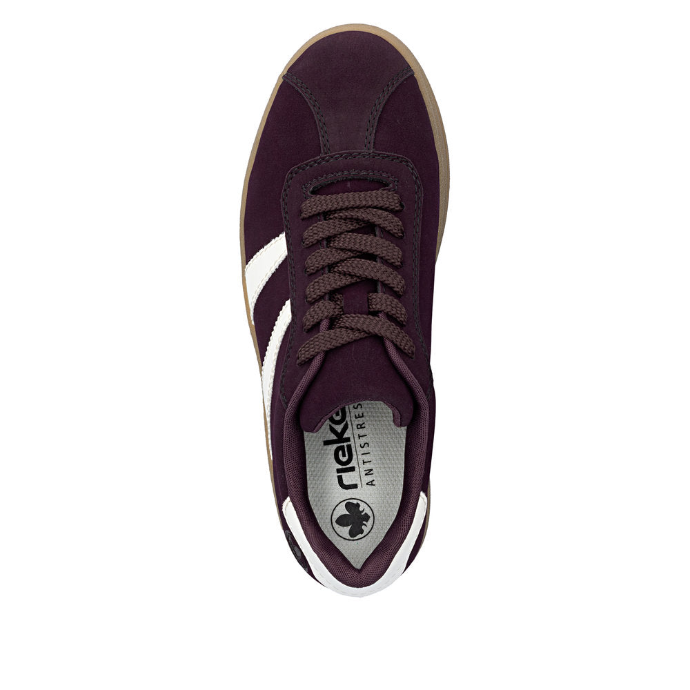 Rieker M7601-30 Wine Offwhite Womens Trainers Trainers