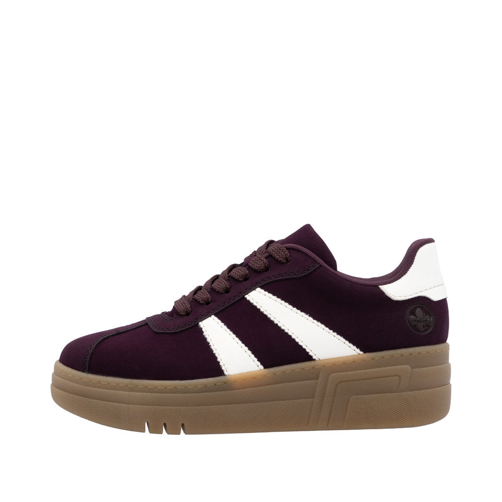 Rieker M7601-30 Wine Offwhite Womens Trainers Trainers