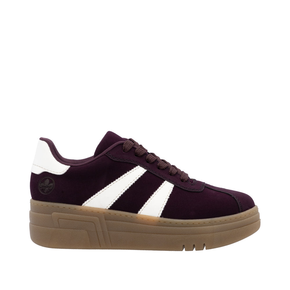 Rieker M7601-30 Wine Offwhite Womens Trainers Trainers