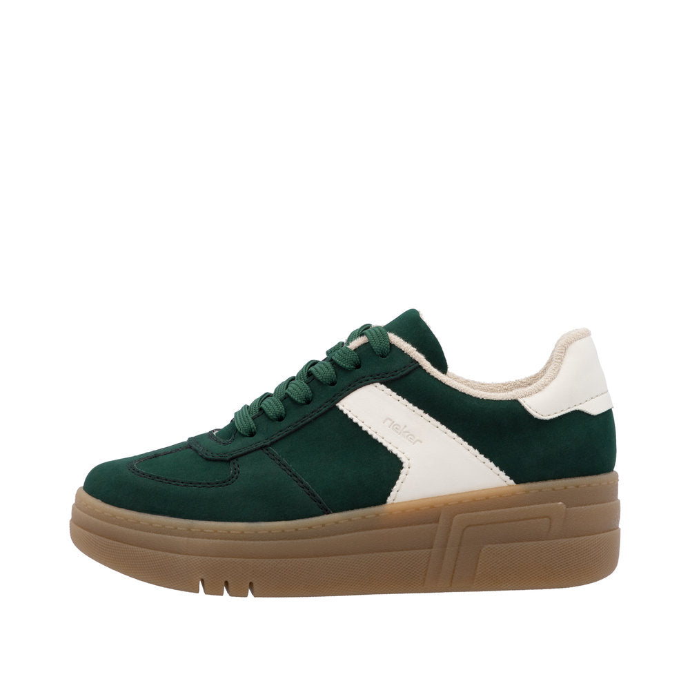 Rieker M7602-54 Green Trainers