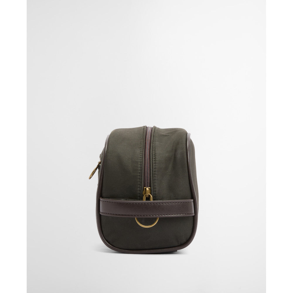 Barbour Olive/Beacon Wax Washbag