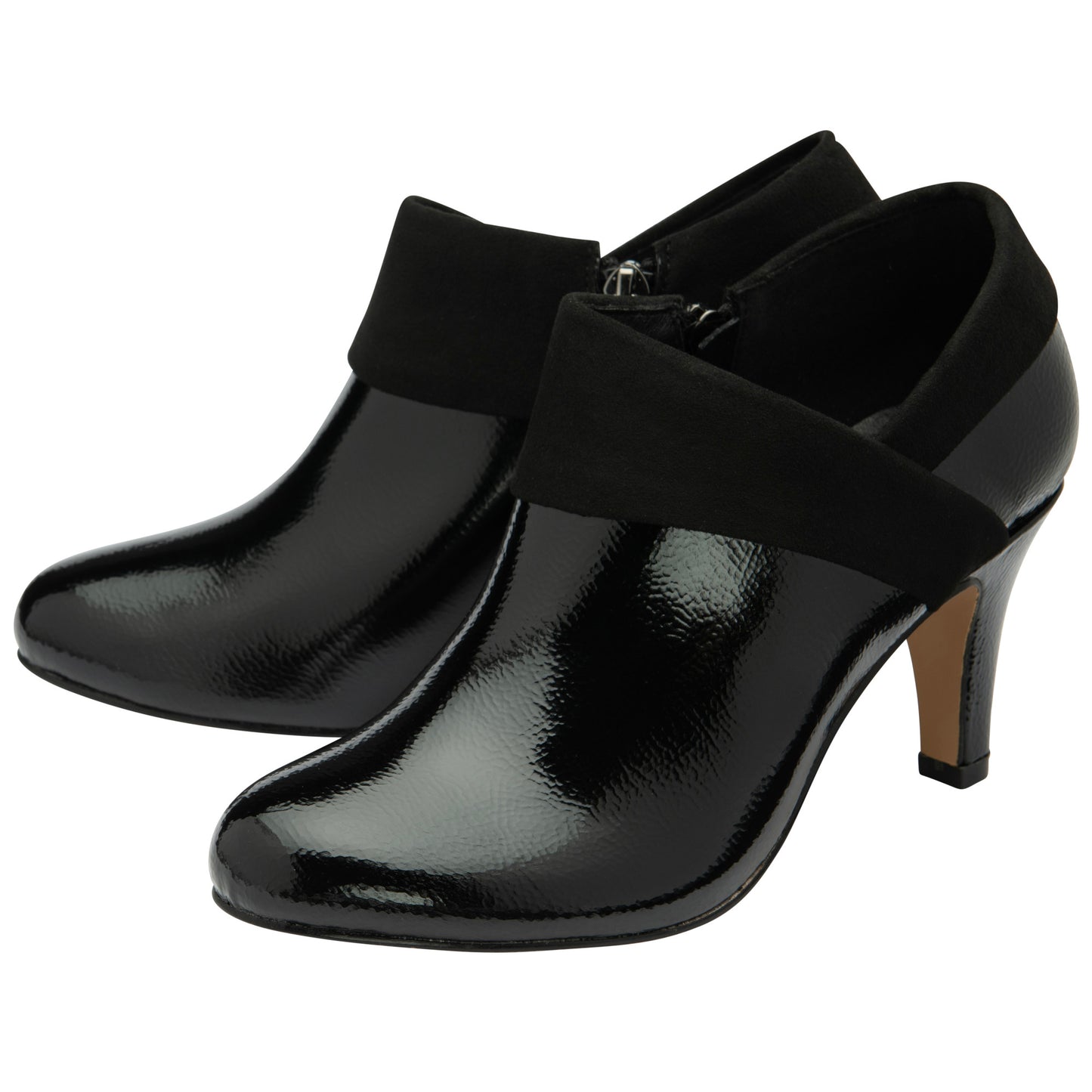 Lotus ULS287 Maya Black Patent/Micro Casual Shoes