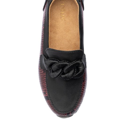 Lotus Maybelle Bordo/Snake Print Shoes