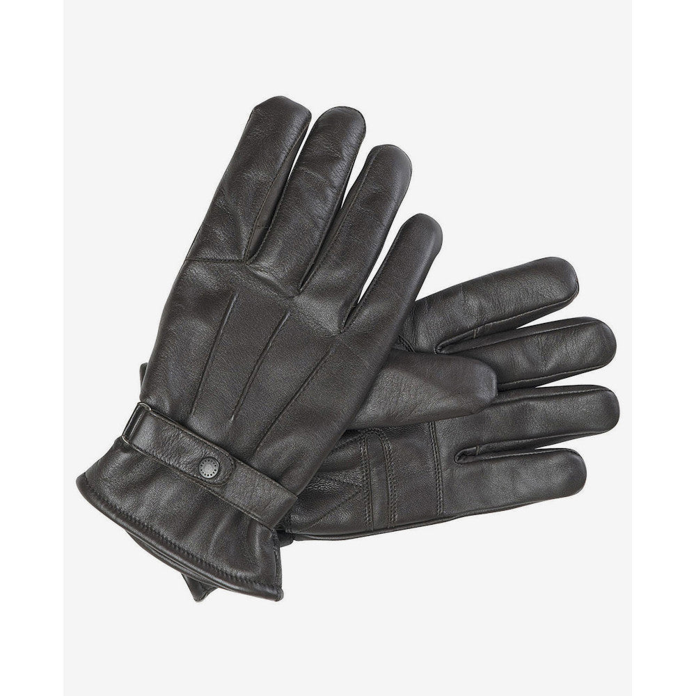 Barbour Burnished Dark Brown Leather Thinsulate Gloves