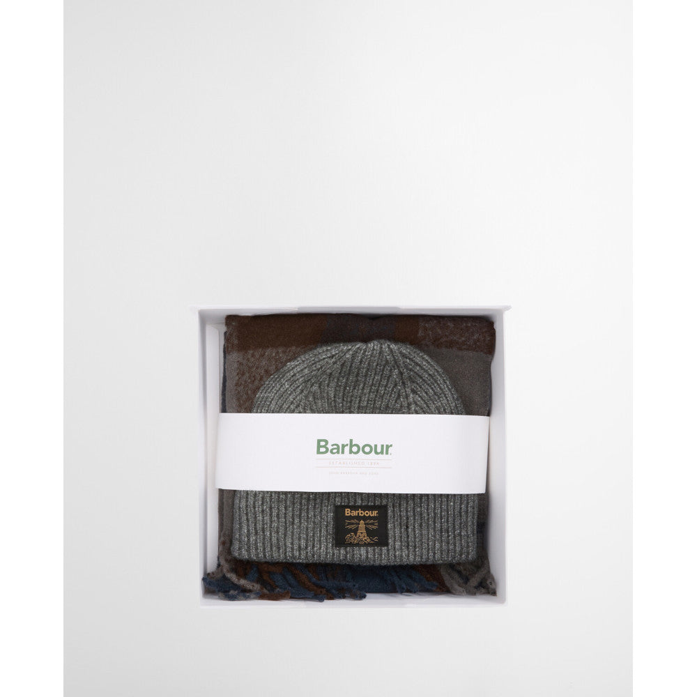 Barbour Westerdale Midnight Beanie & Scarf Set