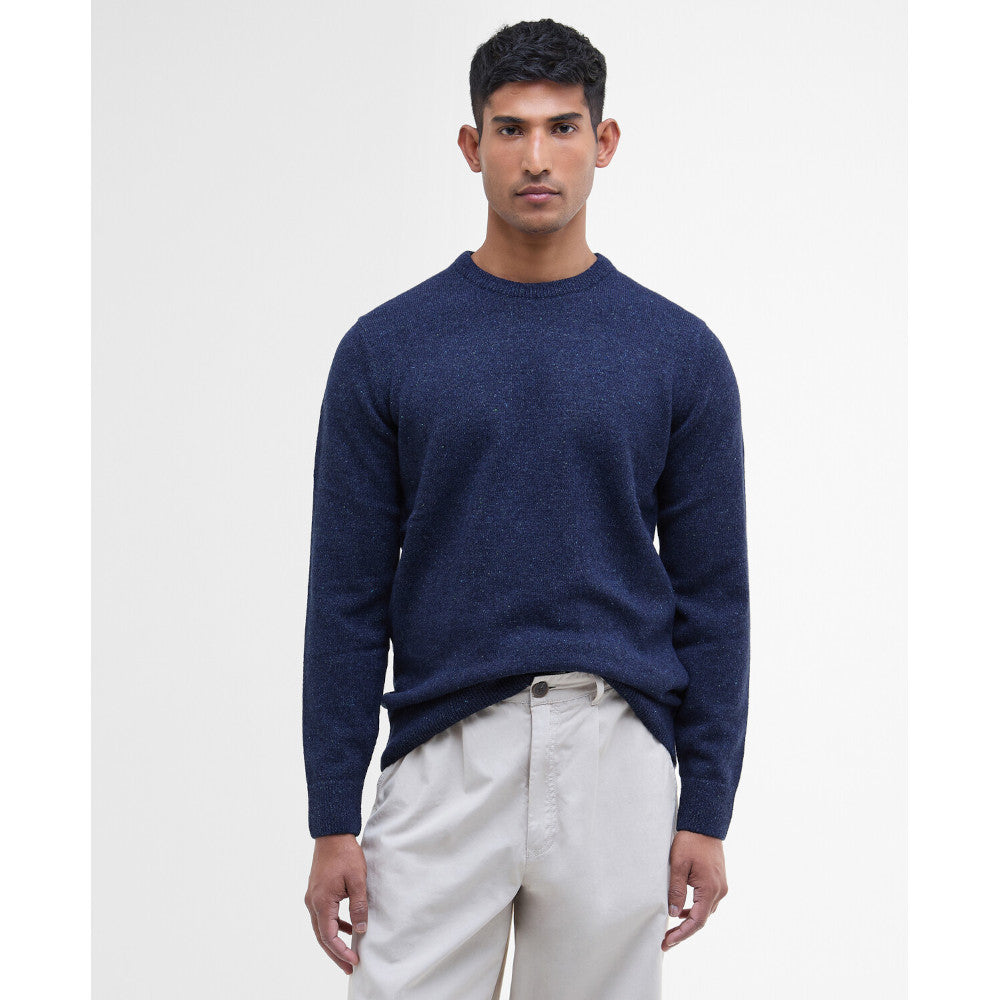 Barbour Essential Tisbury Deep Blue Crew Neck Jumper