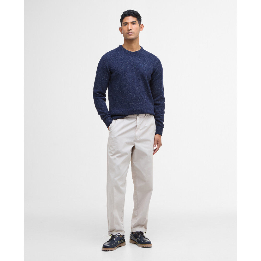Barbour Essential Tisbury Deep Blue Crew Neck Jumper
