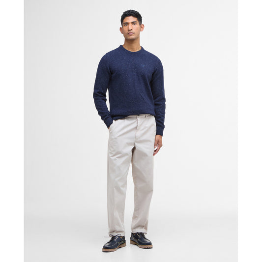Barbour Essential Tisbury Deep Blue Crew Neck Jumper