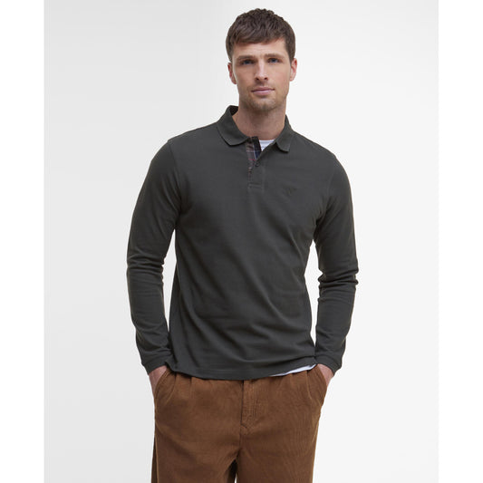 Barbour Essential Long Sleeve Forest Sports Polo