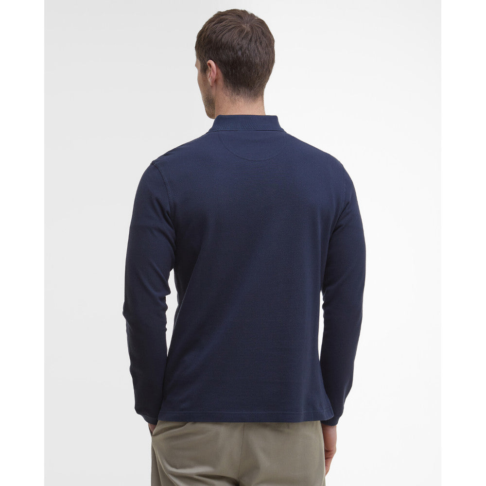 Barbour Essential Long Sleeve Navy Sports Polo