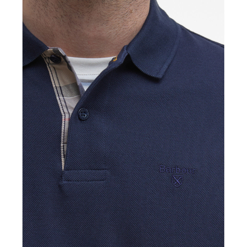 Barbour Essential Long Sleeve Navy Sports Polo