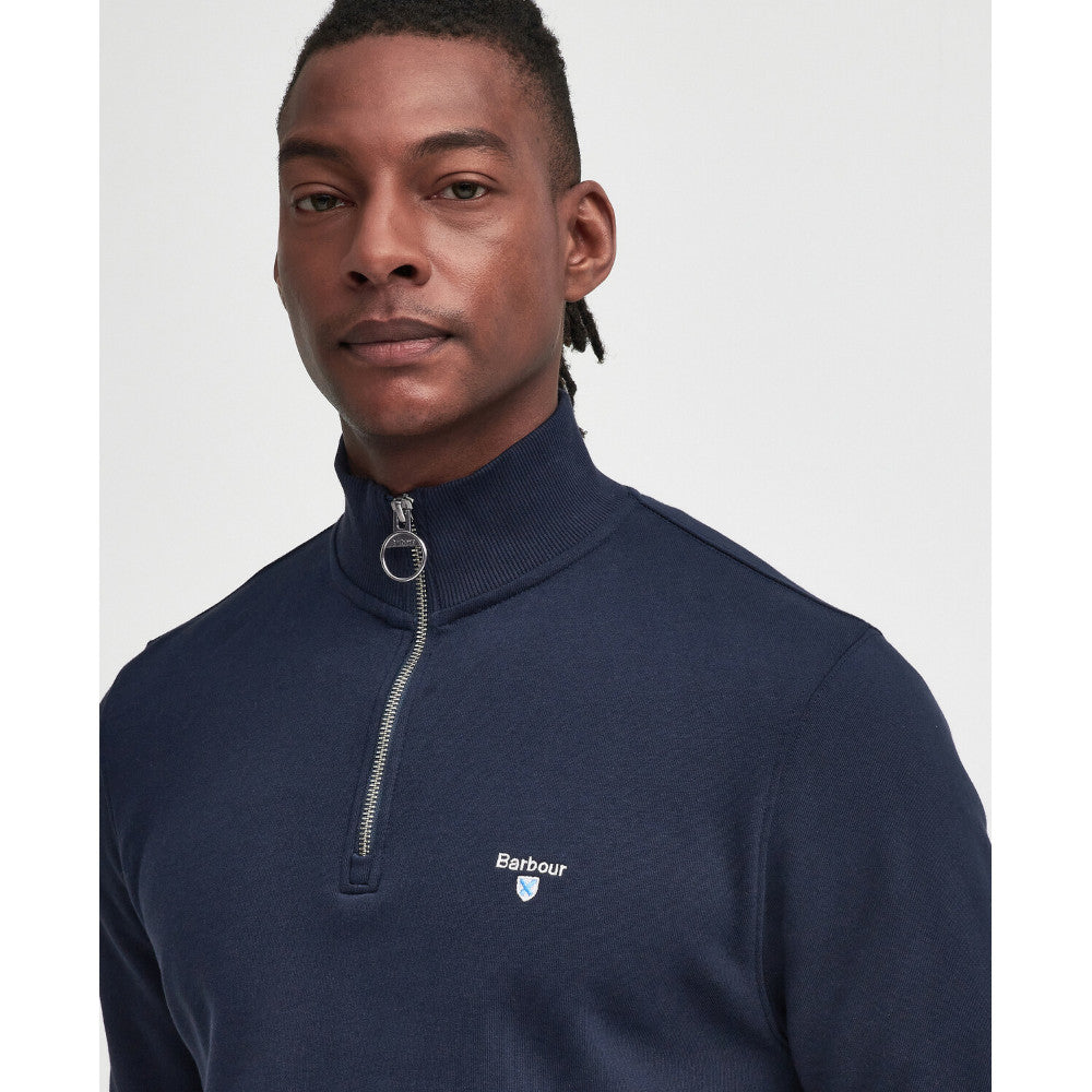 Barbour Beckhill Navy Half Zip Sweatshirt