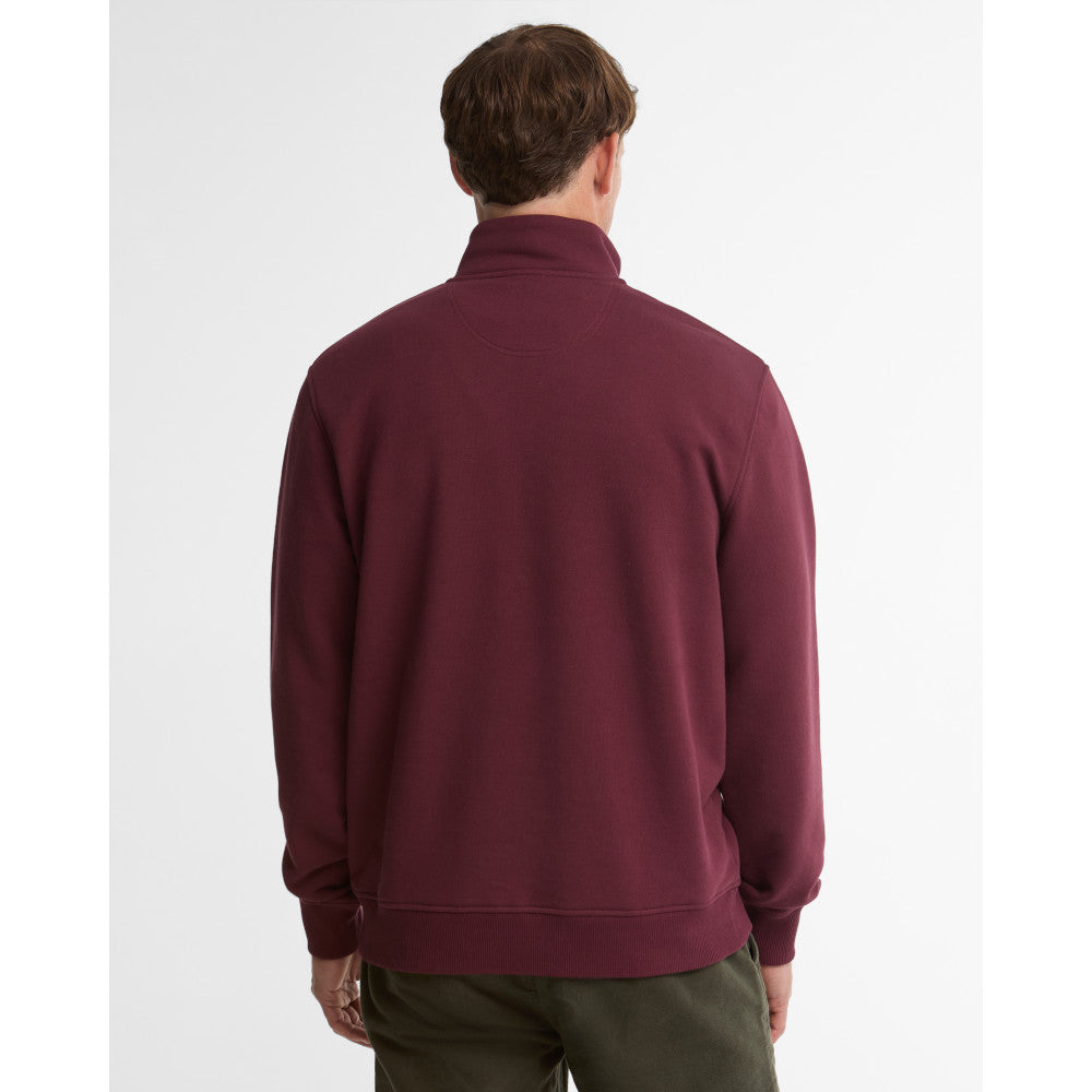 Barbour Fosse Dark Bordeaux Half Zip Sweatshirt