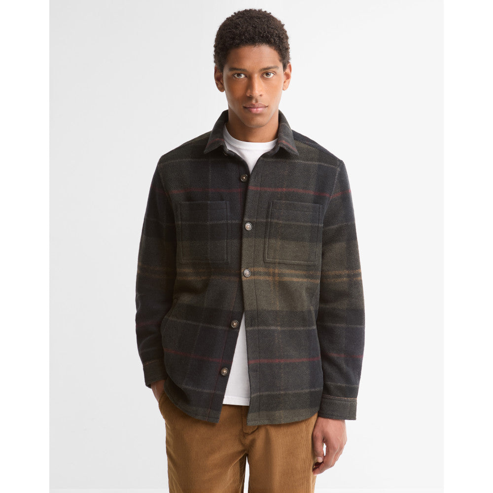 Barbour Woodlane Shadow Classic Tartan Brushed Check Overshirt