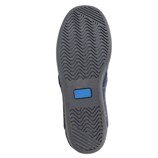 Wallace MS400C Navy Check Slippers