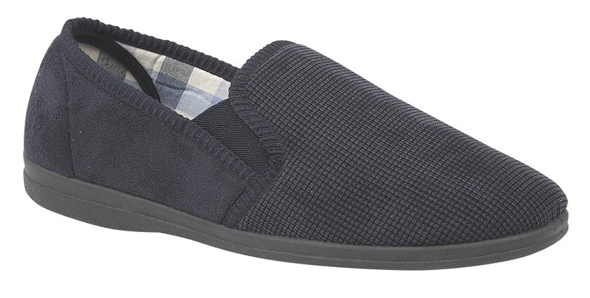 Wallace MS534C Navy Slippers