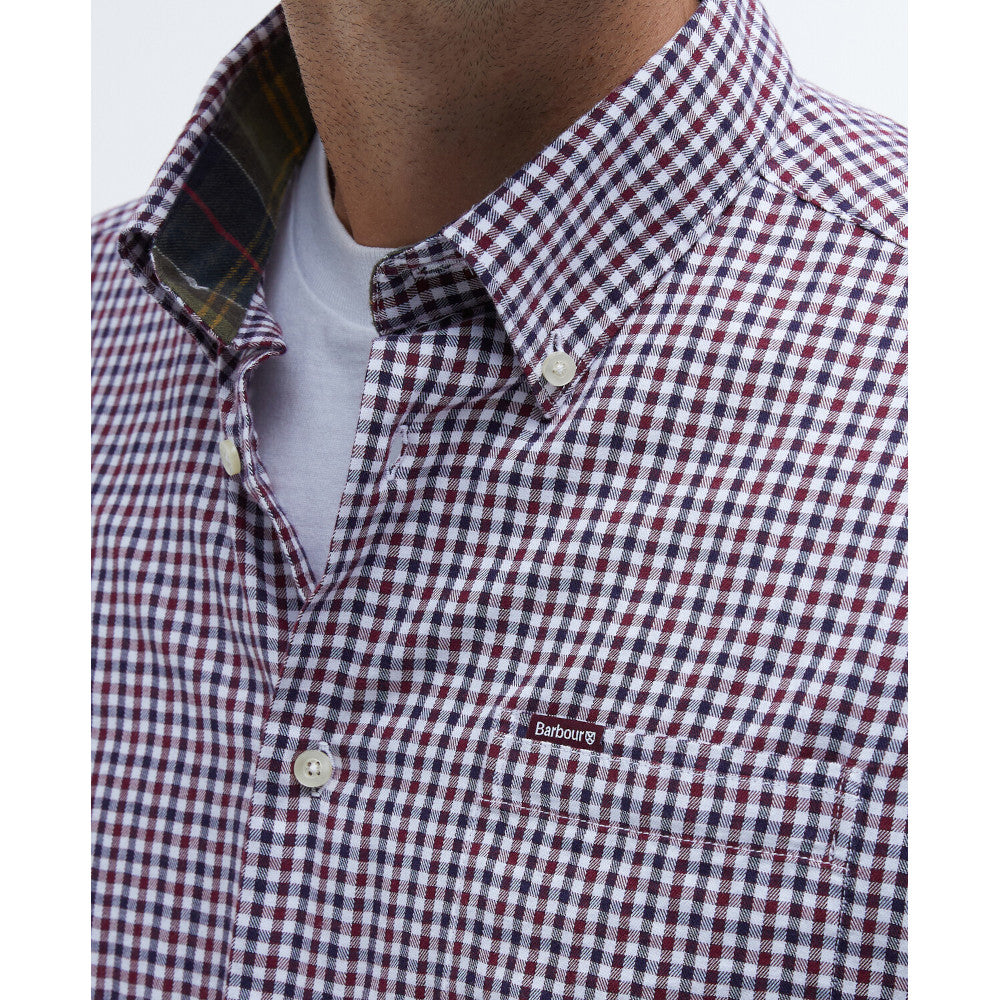 Barbour Padshaw Rich Red Tailored Shirt