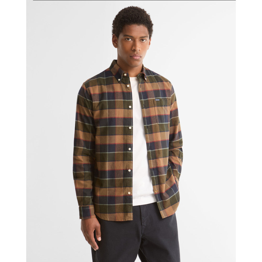 Barbour Valley Olive Tailored Checked Shirt