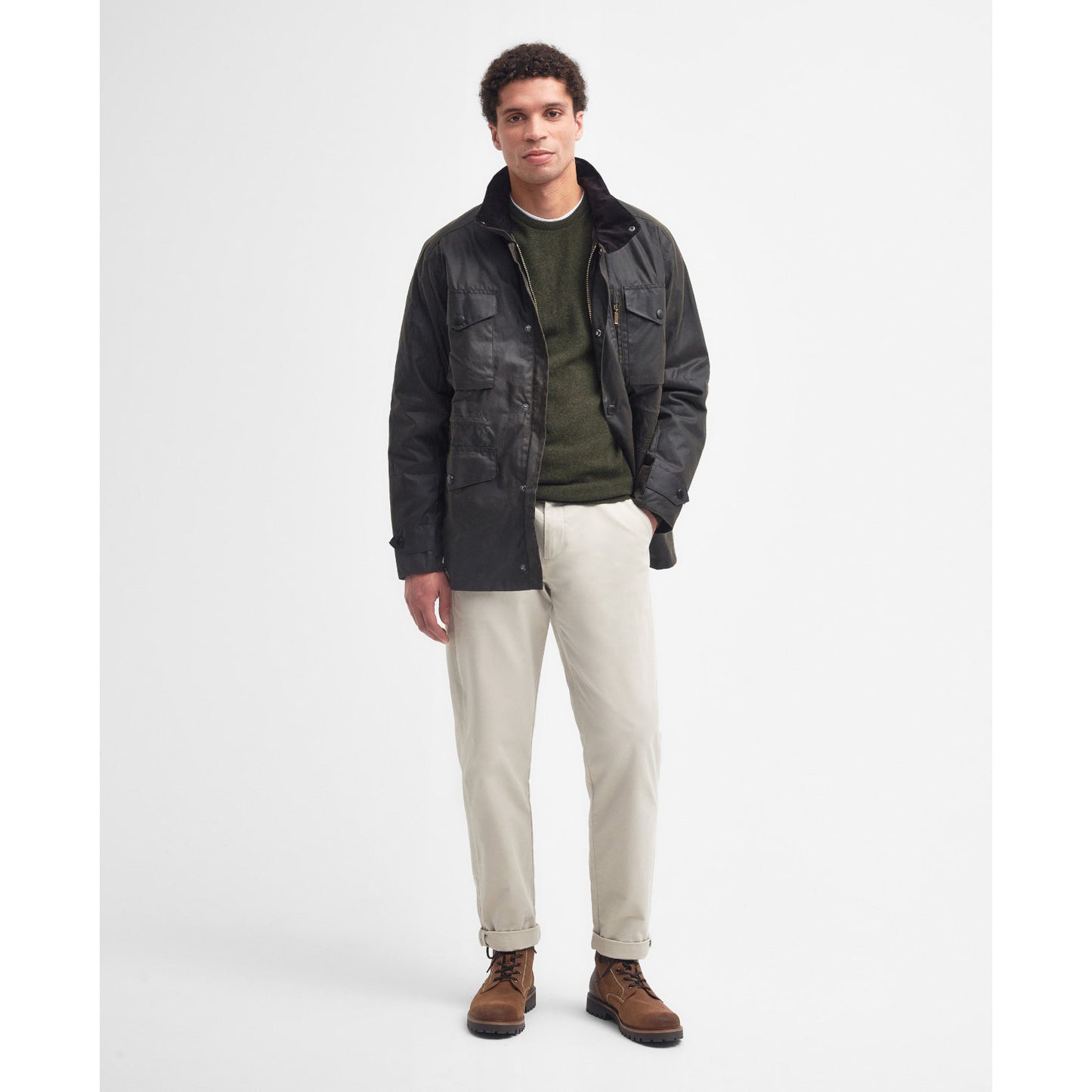 Barbour Sapper Olive Wax Jacket