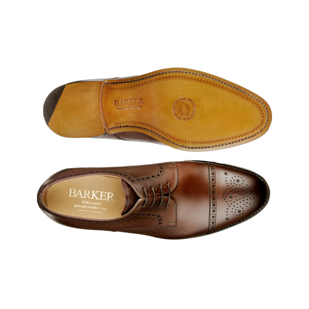 Barker Mowbray Ebony Brown Calf Shoes