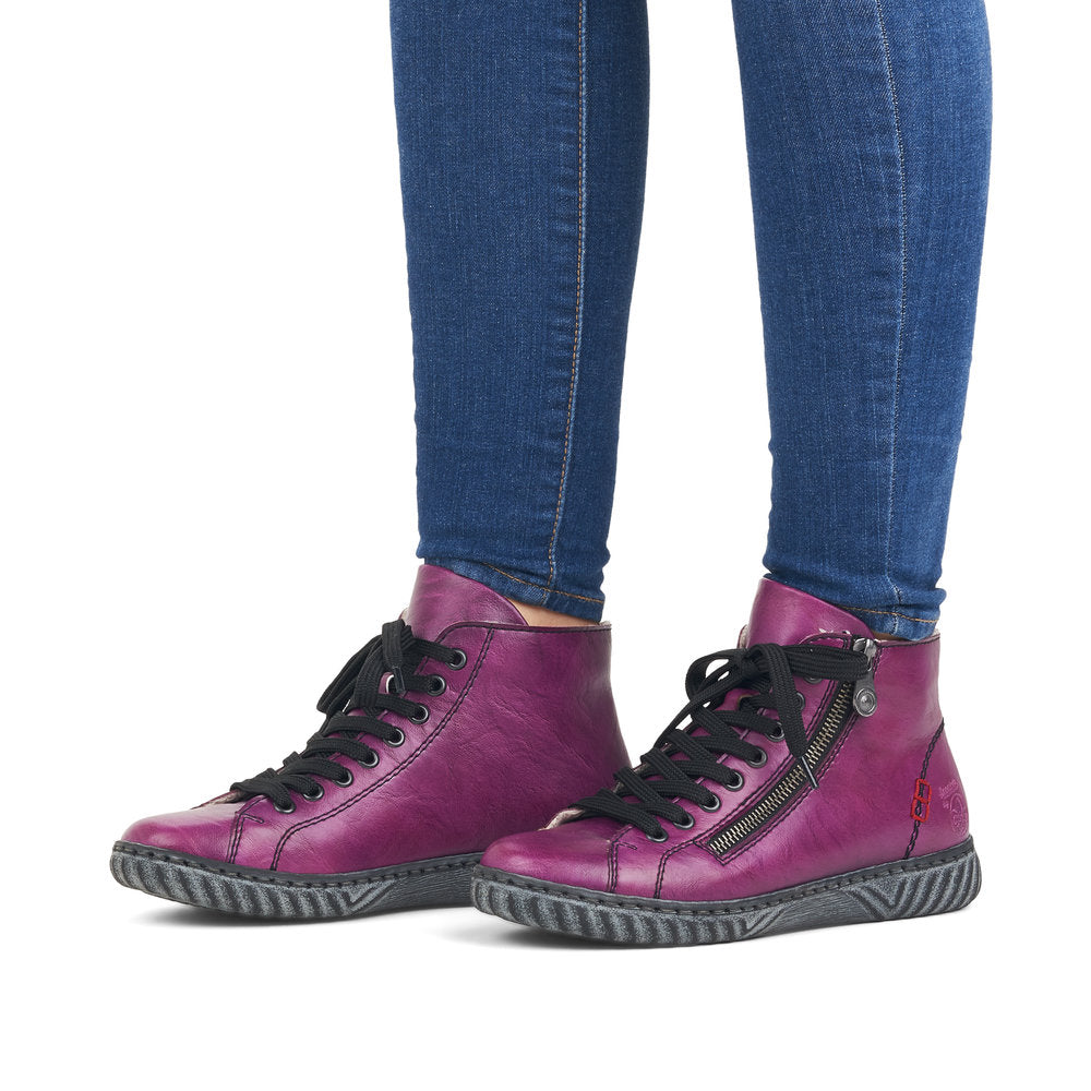Rieker N0921-30 Edna Purple Boots