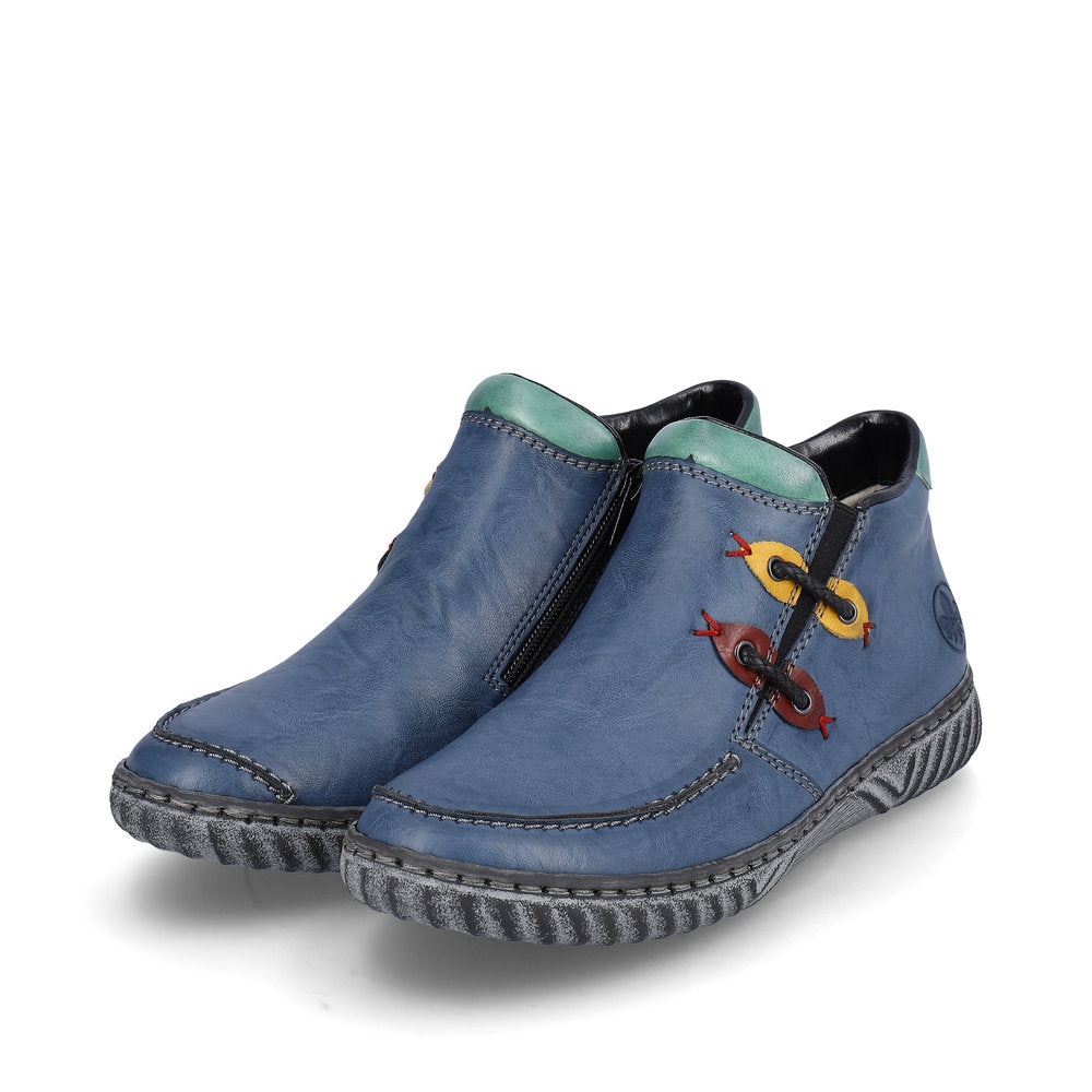 Rieker N0959-14 Edna Royal/Maigruen/Wine/Honey Boots