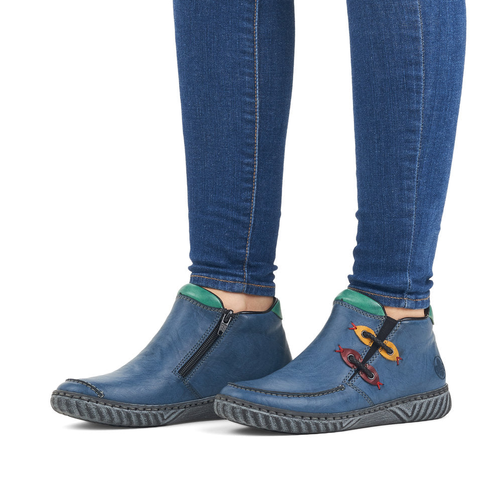 Rieker N0959-14 Edna Royal/Maigruen/Wine/Honey Boots