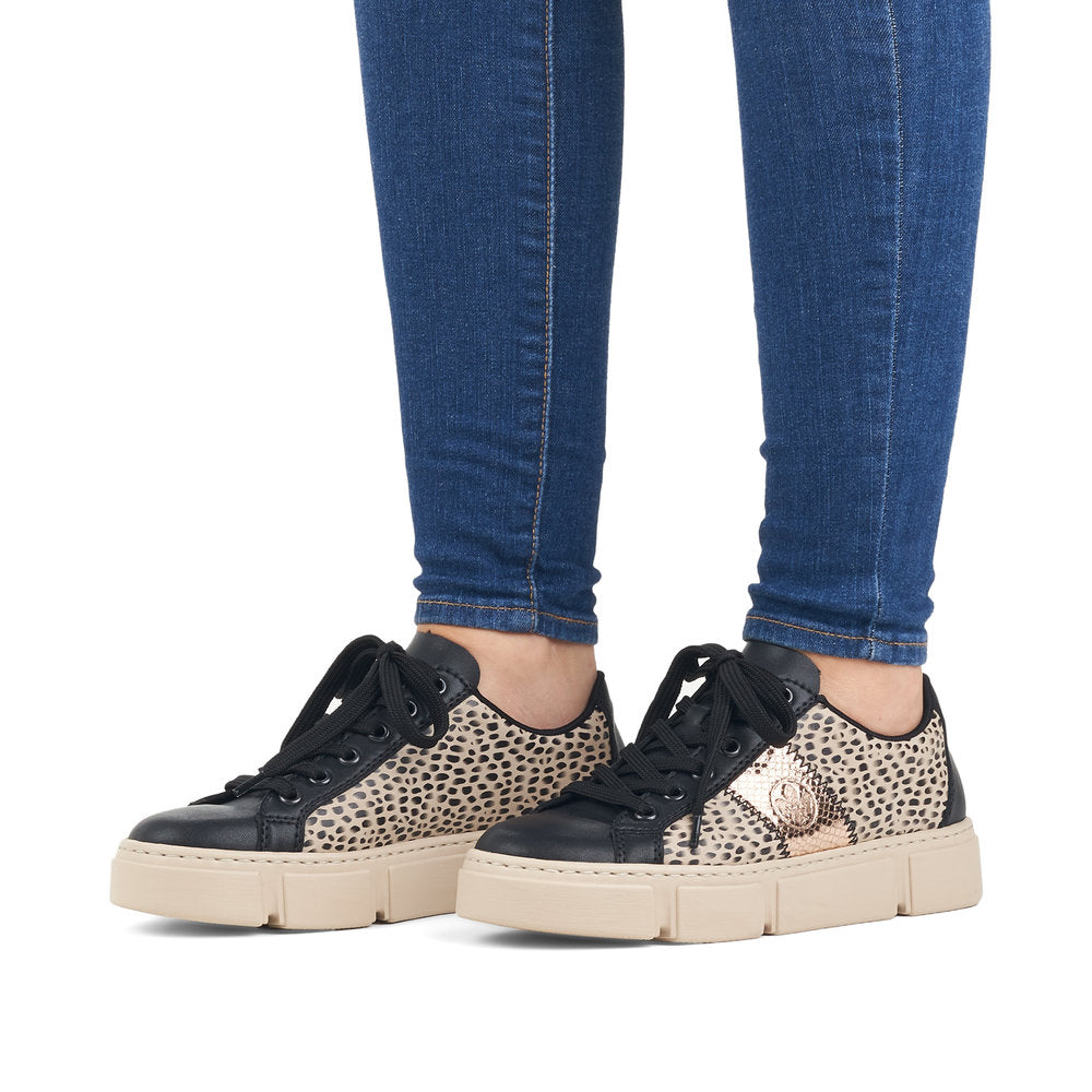 Rieker N5910-62 Enya Black/Ginger/Copper Trainers