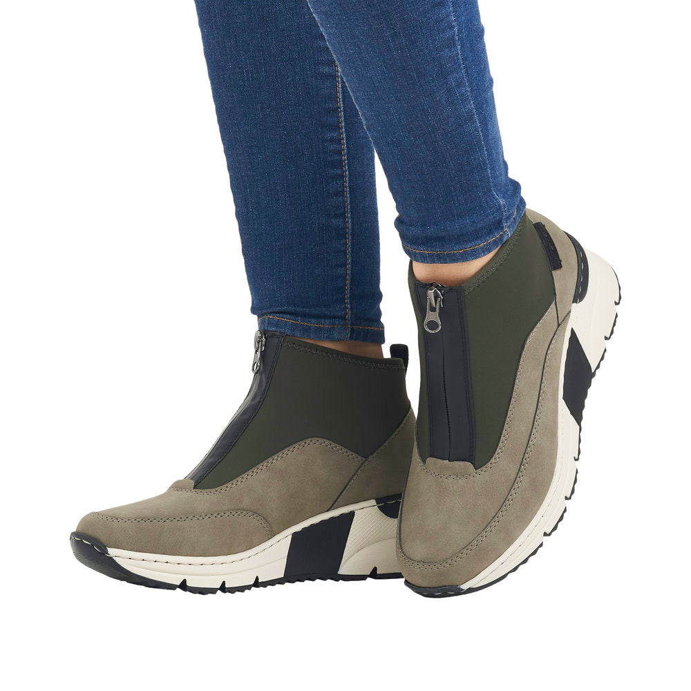 Rieker N6352-52 Kitty Reed/Black/Pesto Boots