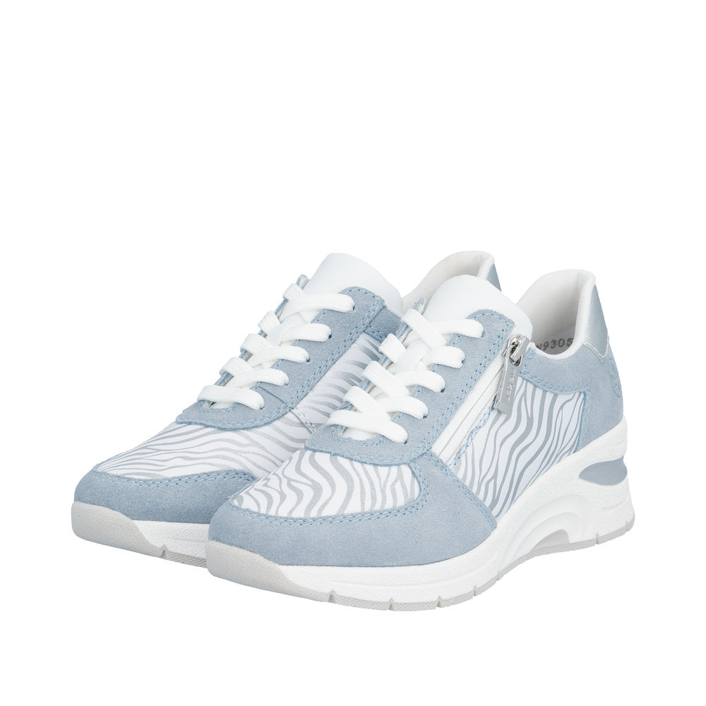 Rieker N9305-80 Blue White Silver Trainers