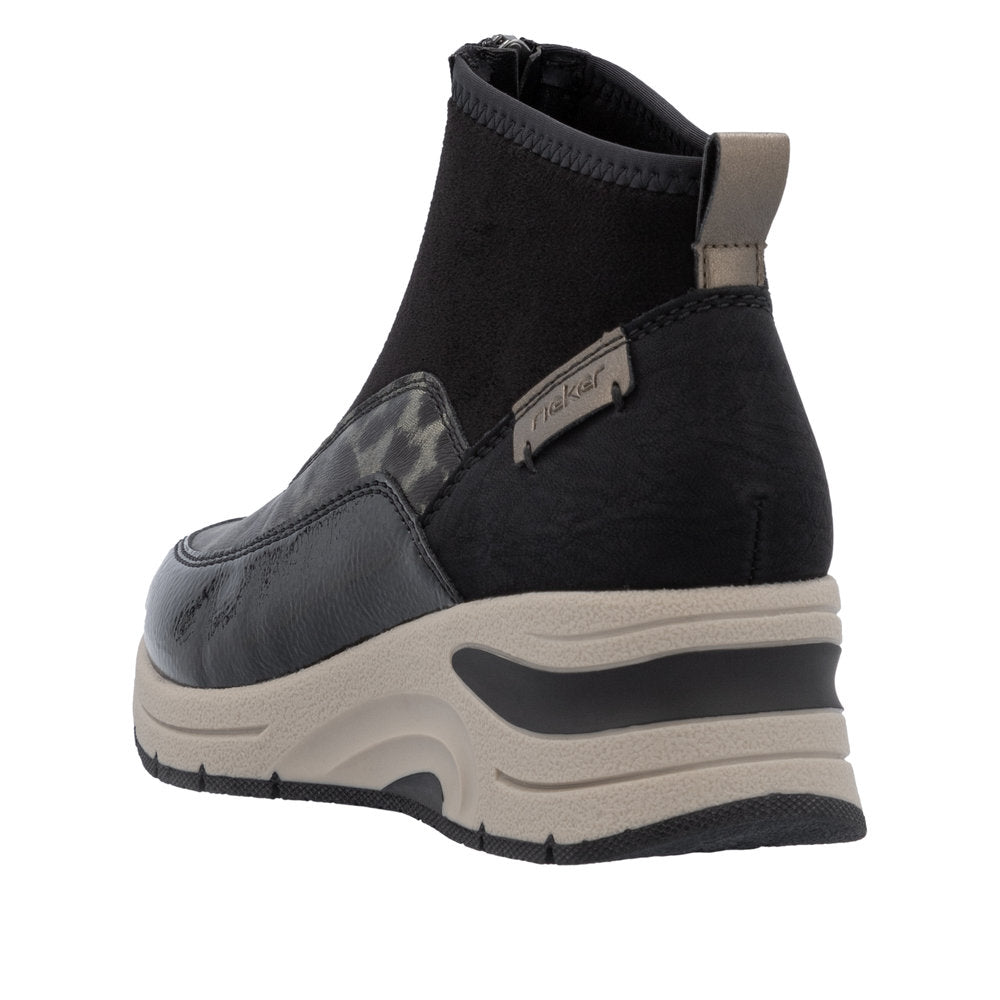 Rieker N9362-00 Black Gold Boots